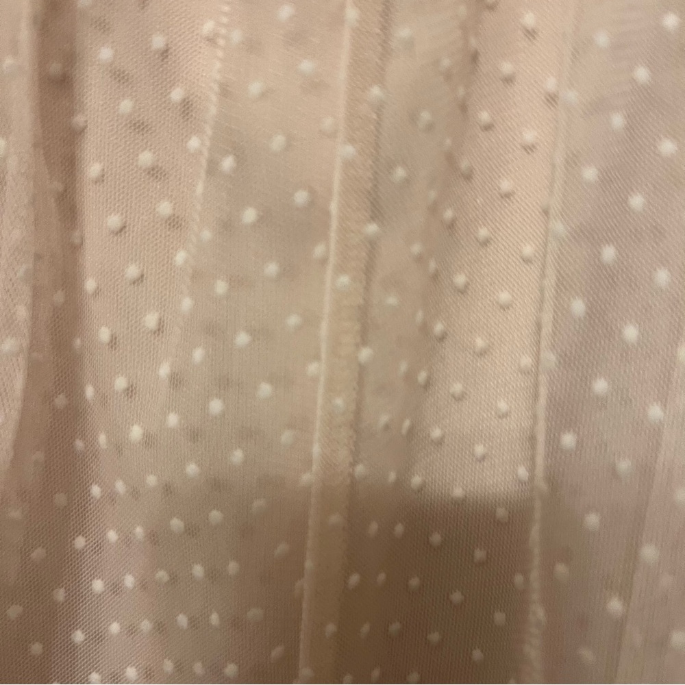 H&M Tulle Mesh Dot Soft Pink Elastic Waist Skirt medium - Picture 6 of 9
